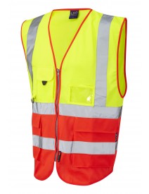 Leo Lynton Superior Class 2 Waistcoat - Yellow/Red